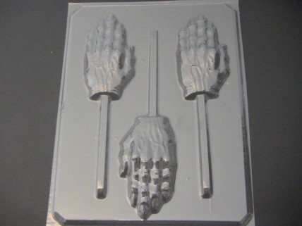 2438 Scary Hand Chocolate or Hard Candy Lollipop Mold